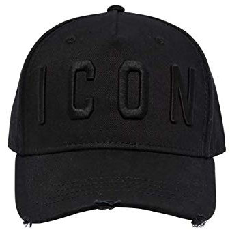 Dsquared2 cappello berretto verstellbar Herren in Baumwolle baseball Schwarz