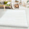 HomebyHome Shaggy Teppich 300x400 Wohnzimmer (280x370 cm) - 50 mm Florhöhe Hochflor Wohnzimmerteppich Weiss Extra Weich und Flauschig - Langflor Teppiche für Schlafzimmer, Küche, Flur - Carpet
