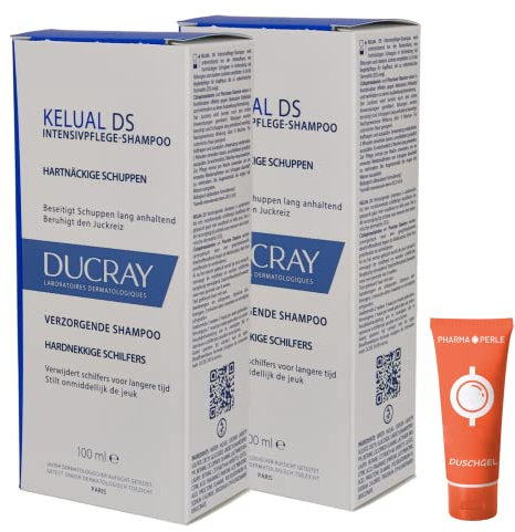 Ducray Kelual DS Shampoo I Zur Behandlung von seborrhoischer Dermatitis I 2x 100ml Sparset I plus PharmaPerle giveaway