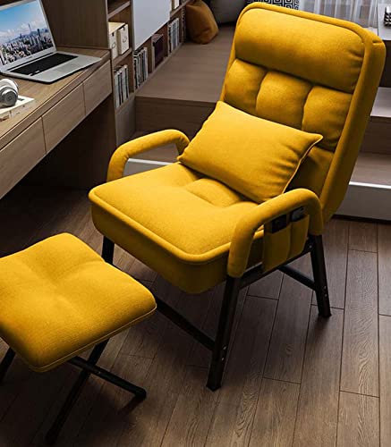 KLGB Velours Fauteuil de Relaxation avec Repose-Pieds, Fauteuils de Salon avec Réglage 6 Niveaux, Fauteuil Chambre avec Confortablement Rembourré
