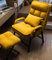 KLGB Velours Fauteuil de Relaxation avec Repose-Pieds, Fauteuils de Salon avec Réglage 6 Niveaux, Fauteuil Chambre avec Confortablement Rembourré