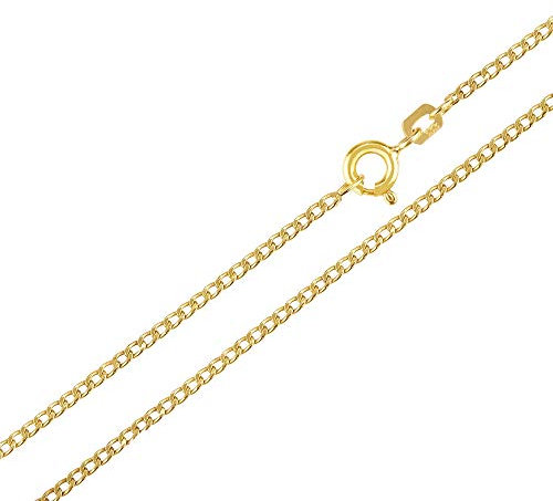 Generisch Echtgold 8 kt 333 Gold Goldkette Panzerkette Halskette Kette Collier Schmuck verschiedene Breiten und Längen (38.00, Breite 1,6 mm)