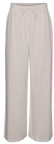 VERO MODA Pantalon Vmlinn WVN Noos en Tissu pour Femme, Beige Clair, L
