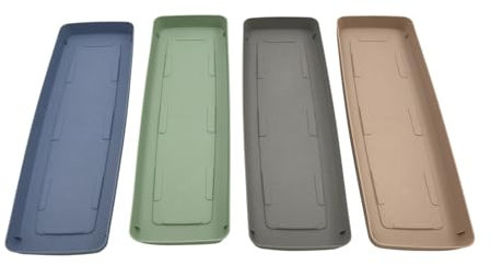 Oakland Gardens 46cm Watering Trays Windowsill Drip Tray Saucer For Plant Pot Seeds Planter| Sage Green | Pack of 2