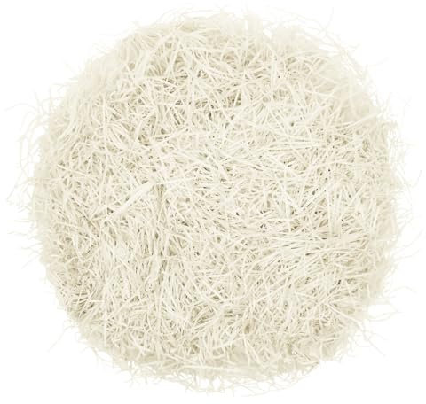 Mamiddle Paglia per Cesti Decorativa - 500g Raffia per Riempimento Regali, Filler per Cestini, Scatole e Decorazioni - Materiale per Party, Matrimoni, Natale (Bianco crema)
