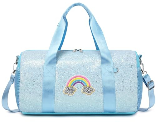 Borsa da Ballo Glitterata Bambina Ragazza Borse per Scuola Bambini Borsa da Ginnastica Borsoni Sportiva Borse da Viaggio per Bambina Tote da Palestra