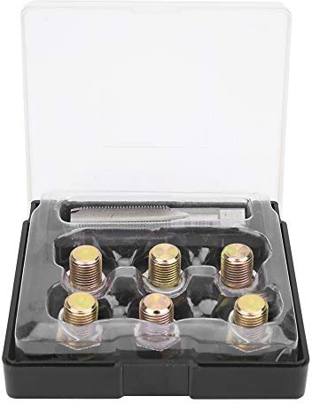 Miosugo M13 x 1,25 mm Kit de reparación de rosca de tapón de drenaje de aceite, herramienta de reenhebrado de tornillos de cárter de aceite