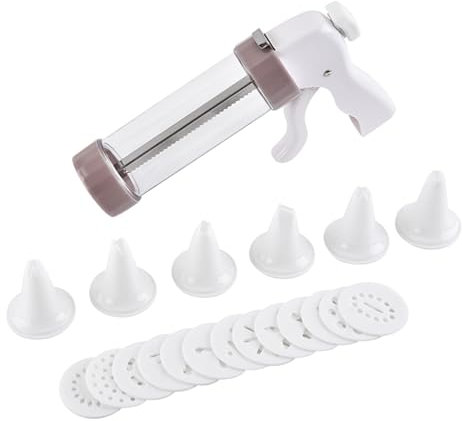 Macchina per biscotti | Apparecchio per pasticceria - Pressa multiuso con 13 dischi e 6 boccole per dolci fatti in casa e Natale