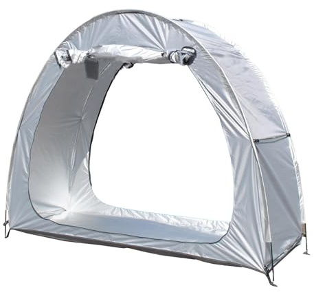 2 PCS Box Biciclette Può Essere Giuntato Garage Moto per Esterno Per 2/3/4/5 Biciclette Ricovero Attrezzi Box per Moto Da Esterno,Silver