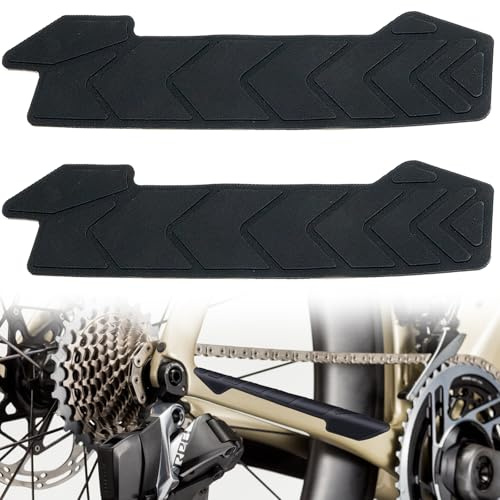 YAOYYG 2 Piezas Protector De Cadena De Bicicleta,Protectores De Silicona para Cadena De Bicicleta MTB, Adhesivo para Marco De Biciclet, Protección Segura contra Arañazos Y Daños