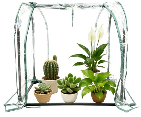 Woalopted Lámina de repuesto para invernadero, lámina protectora transparente para plantas y jardín, para bancal alto, jardín, invernadero, terraza, jardín delantero, exterior