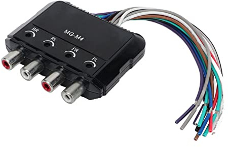 Convertitore audio da alto a basso Anti-interferenza a 4 canali Riduci il rumore Convertitore di frequenza di linea per amplificatore ABS universale