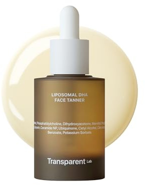 Transparent Lab Liposomal DHA Face Tanner 30 ml – Autoabbronzante viso a effetto progressivo con il 6% di DHA incapsulato, abbronzatura naturale senza sole, effetto luminoso uniforme e di lunga durata