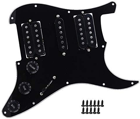Komplett Vorverdrahtetes , Pickguard Humbucker f?¡ì1r E Gitarren Board mit vorverdrahtetem HSH Pickup f?¡ì1r Ersatzteile f?¡ì1r E Gitarren(Schwarz) , Spielzubeh?r , E Gitarren Zubeh?r