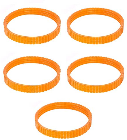 1900B Electric Planer Belt, Toothed Drive Belt Replacement, 9.6mm Width, Orange, Pack of 5