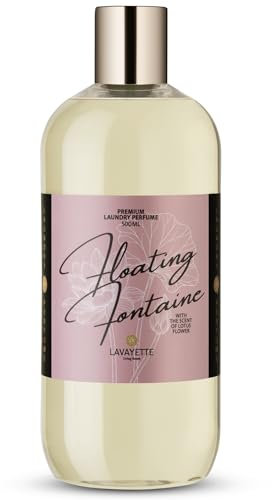 Lavayette Premium-Wäscheparfüm - Floating Fontaine/Lotus - Duft für Kleidung, Bettwäsche, Leinen, Bettwäsche - Geruchsentferner, Wäscheduft - Geeignet für Handwäsche & Waschmaschine - 500 ml