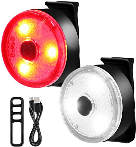 2 Stück Kinderwagen Licht, Aicharynic LED Kinderwagenleuchten mit 3 Lichteffekte, Kinderwagen Zubehör Led Reflektoren für Kinderwagen USB Aufladbar Wasserdicht Blinklicht für Alle Kinderwagen