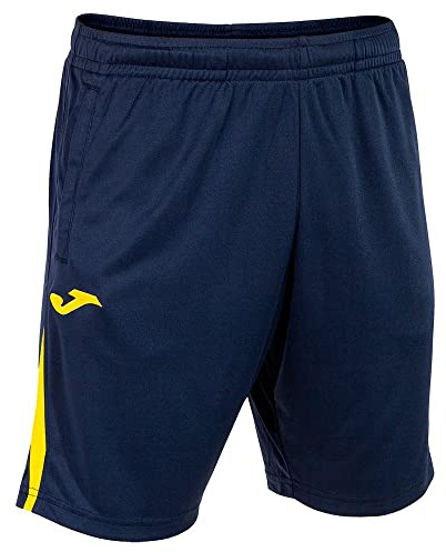 Joma Bermuda Homme Championship VII Short, Bleu Marine, Jaune, XL