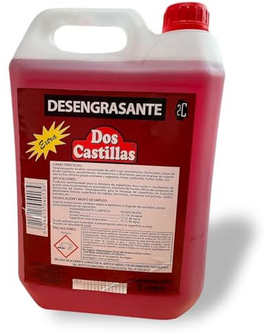 Desengrasante Profesional Multiusos 5L Limpieza Industrial Talleres Coches Hornos Cocinas Suelos Potente Contra Grasa Incrustada Seguro Metales Plásticos Motor Náutica Sin Dañar Superficies (5 Litros)