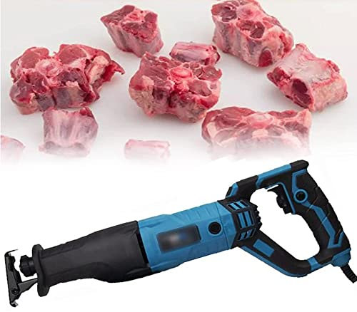Sierra De Sable Eléctrica, Máquina De Sierra para Cortar Carne 1050W, Sierra Alternativa, Cuerpo Giratorio De 180 °, 6 Velocidades Profesional Máquina De Sierra para Huesos De Carne