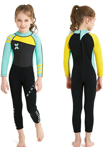 Lixada Traje de Neopreno para niños, Traje de baño de una Pieza con protección Solar para Surfear, bucear, Nadar, navegar en Invierno
