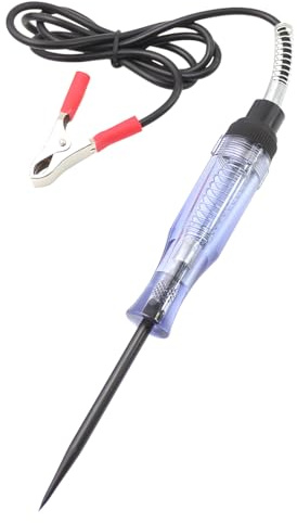 CGEAMDY Automotriz Probador De Circuito, Comprobador De Circuito De Voltaje 6V 12V 24V DC, Probador Continuidad Fusibles Coche Con Luz Indicadora, Para Cables, Fusibles, Enchufes Y Más(Rojo)