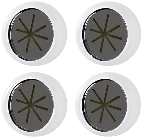 ZEACCT 4-Pack Stick-On Kitchen Towel Rings – No-Drill Self-Adhesive Hooks for Tea Cloths, Bathroom & Home, Round Design Holds Towels Securely