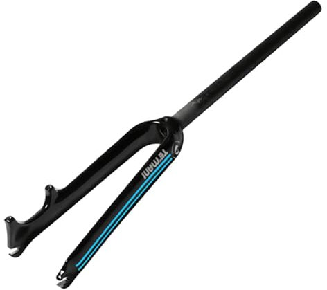 JNTFNE BMX-Starrgabeln aus Kohlefaser, 14/16/18/20 Zoll, Scheiben-/C-Bremse, für 451/406/461-Radsätze, 1-1/8 Zoll gerades Rohr vorne, 9 x 74/100 mm, Schnellspanner (blaues Etikett, 100 mm, 16 Zoll)