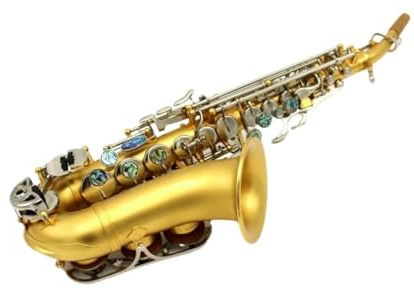 Professionell Saxofon Professionell Böjd Altsaxofon I Satinguld Med Fodral