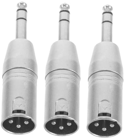 MOTHNUR 3piezas Adaptador De Audio Xlr Adaptador De Jack Para Equipos De Sonido Conector De Micrófono Balanceado Macho Unidades