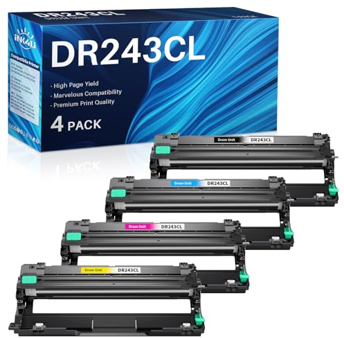 INK4U DR-243CL Trommeleinheit Kompatibel für Brother DR-243CL für HL-L3210CW DCP-L3550CDW MFC-L3730CDN MFC-L3710CW MFC-L3750CDW(4 Pack