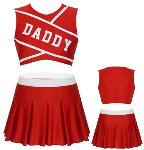 Costume de cheerleader sexy pour femme Uniformes de Cheerleading
