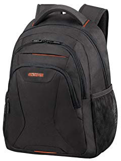 American Tourister AT Work - 13.3 - 14.1 Zoll Laptoprucksack, 46 cm, 20.5 L, Schwarz/Orange (Black/Orange)