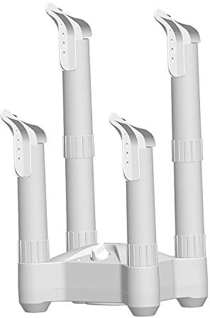 LifeSmart BD001 4 Post Fast Airflow, Timer, and 250W Convection Heater, Quick and Efficient Dryer for Work, Snow Boots, Canvas Shoes, Socks, and Gloves with Overheat Protection, Small, White