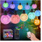 Led Lichterkette Außen,25 LED Bunt Lichterkette mit Bluetooth 20 Modi 16 Farben Lichterkette Außen Strom IP65 Wasserdicht Lichterkette Glühbirnen für draußen Garten,Balkon,Terrasseund Innenzimmer
