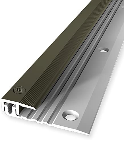 PROVISTON | Abschlussprofil | Vinylausgleich | Breite: 17 mm | Höhenausgleich: 4-9.5 mm | Länge: 2700 mm | Aluminiumprofil | Bronze | 1 Stück