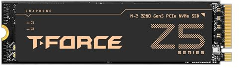 TEAMGROUP T-Force Z540 2TB DRAM SLC Cache 3D TLC NAND NVMe Phison E26 PCIe Gen5x4 M.2 2280 Gaming SSD with Ultra-Thin Graphene Heat Spreader Read/Write 12400/11800 MB/s TM8FF1002T0C129
