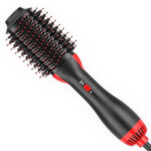 Hair Dryer Brush Blow Dryer Brush in One: Hairdryer and Volumizer Styler - Hot Air Brush Professional Salon Blowout Brush with 60 mm Oval Barrel - Drying Styling Volumizing All in One-Step