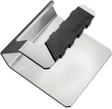 Breeo Griddle Press, 2.6 lbs - Heavy-Duty, Stainless Steel, USA Made - Smash Burgers, Patty, Steak, Sandwiches - Flat Top Grilling, Grill & Hamburger Press - Smash, Sear, Sizzle - Griddle Accessories