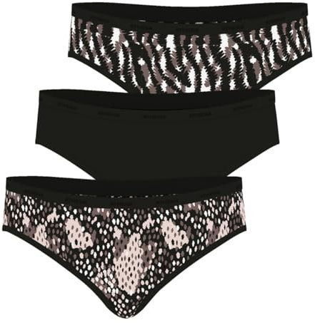 Athena - Lot de 3 Slips Femme Ecopack Mode - Confort et Naturalité du Coton Stretch Ultra Doux - Label Oeko-TEX® Standard 100