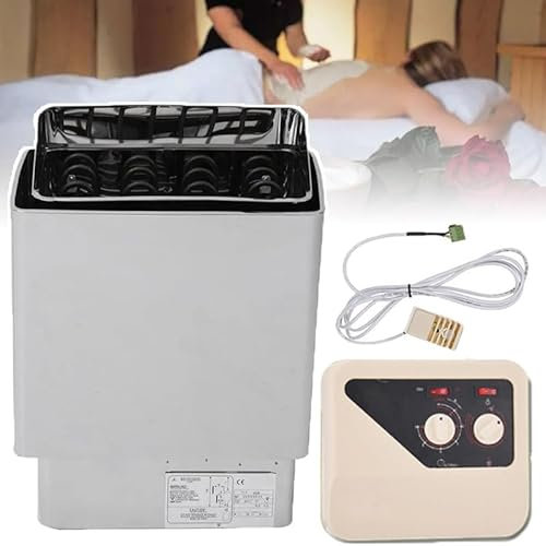 Stufa Elettrica per Sauna Con Timer Da 0 a 180 Min E Temperatura Regolabile Da 0 a 110 ℃, Forno per Sauna Con Bagno Umido E Asciutto Con Regolatore Interno,3.0KW