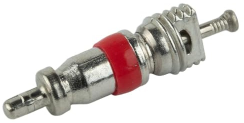 FUANA 100 anime per valvola Schrader in lega di zinco, anello in gomma rossa, resistenza alla pressione di 300 psi, intervallo di temperatura da -54 °C a 121 °C, compatibile con auto, moto, camion