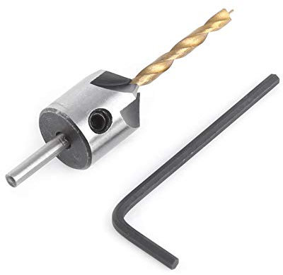 Avellanador Recubierta de Titanio, Carpintería Herramientas Aburridas Escariador de Carpintería con Llave Hexagonal para Madera Plástica Madera Bricolaje 3MM - 10MM(3.5mm)