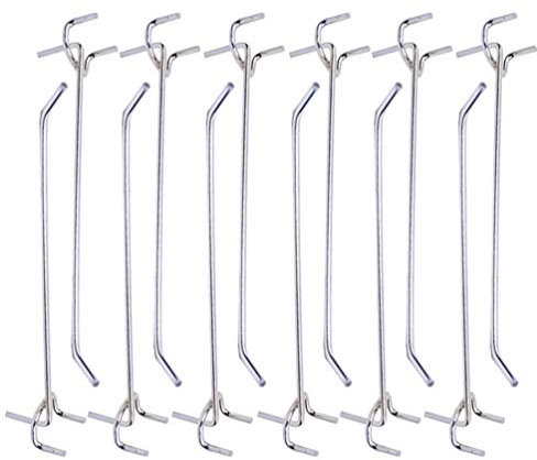 DOITOOL Lot De 40 Crochets Pour Panneaux Perforés 20 Cm Crochets Triangulaires Trois Pieds Rangement Sans Outils Cuisine Salle De Bain Placard