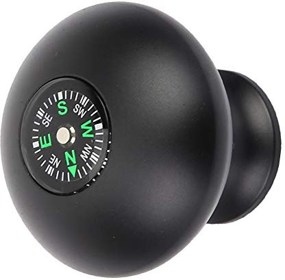 Monopod Grip Knob, Monopod Ball Head Handle Grip Knob Compass Knob Universal Trekking Pole Stick Unipod Handle with 3/8 Screw Hole,1/4 to 3/8 Screw for Outdoor Activities, Hiking, Camping, Black