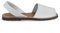 PAYMA - Sandales Menorquinas Avarcas Plates pour Femme Homme Unisexe. Espadrilles Menorcan d'Été. Article en Cuir de l'Espagne. Plante Rembourrée. Couleur: Blanc, Taille: EU 38