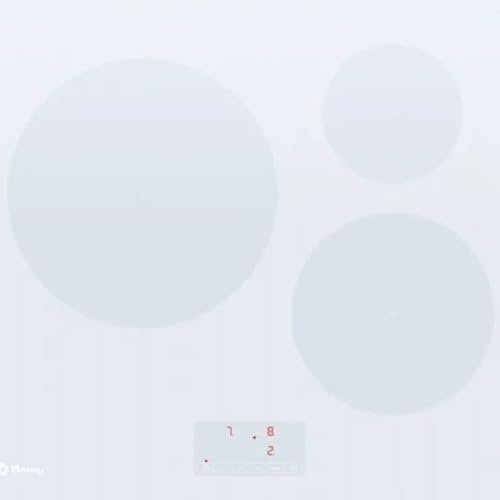 Balay - Placa de Inducción, 60 cm, 3 fuegos, Zona gigante de 28 cm, Función Sprint, Control Táctil de fácil uso, Programación de tiempo, Blanca, 3EB965WR