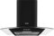 Abode Chimney Cooker Hood 60cm Curved Glass Black Extractor Hood & Recirculation with 1x Carbon Filters, Wall Mounted Range Hood Extractor Fan, 3 Speed Settings, AGCH6031B (Black)