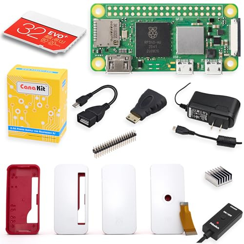 CanaKit Raspberry Pi Zero Kit de démarrage 2 W avec boîtier officiel