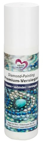 Ideen mit Herz Sellador de Pintura de Diamantes para imágenes Brillantes, Fijar, conectar, sellar, Tubo de Esponja práctica (100 ml)